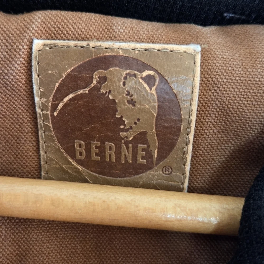 Berne Brown 100% Cotton Canvas Duck Heavy Work Jacket Coat Size XL Regular